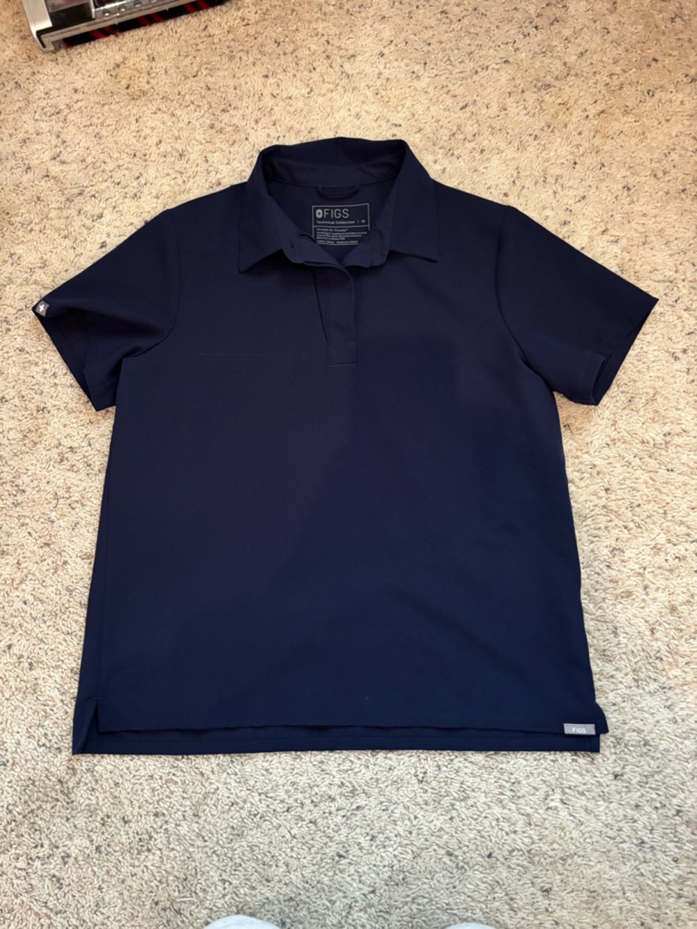 Figs navy blue Technical Polo scrub top